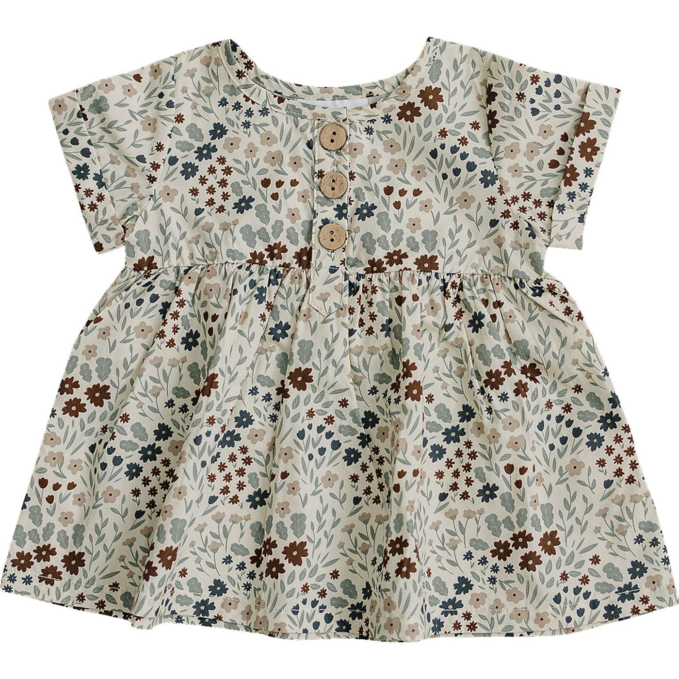 a baby dress with flowers on it