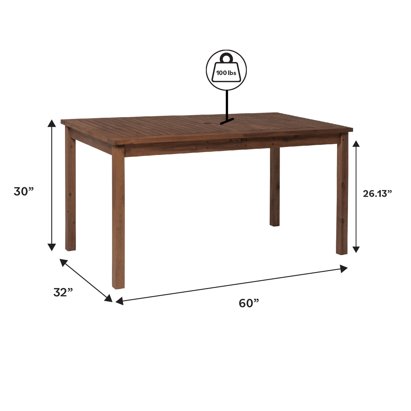 Crosswinds Patio Dining Table