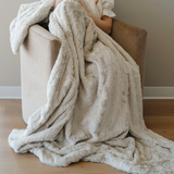 PATTERNED FAUX FUR XL THROW BLANKETS