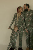 Bamboo Two Piece Pajamas | Santa Checkerboard