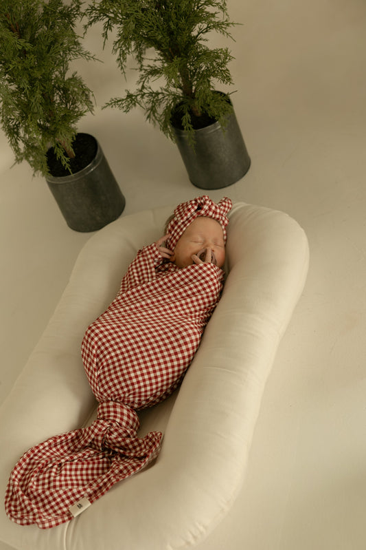 Bamboo Swaddle | Red Gingham