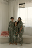 Bamboo Two Piece Pajamas | Santa Checkerboard