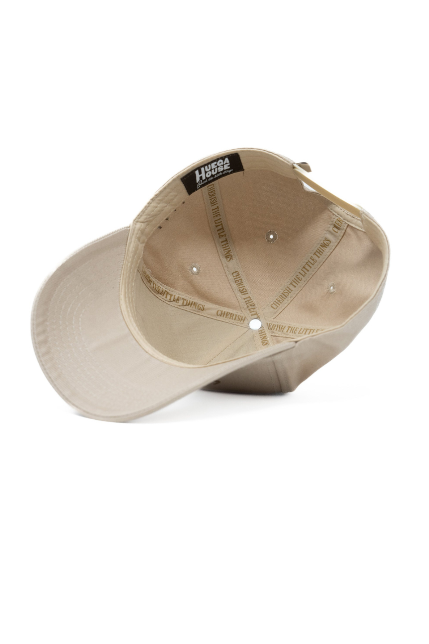 Retro Script | Khaki & Brown Hat