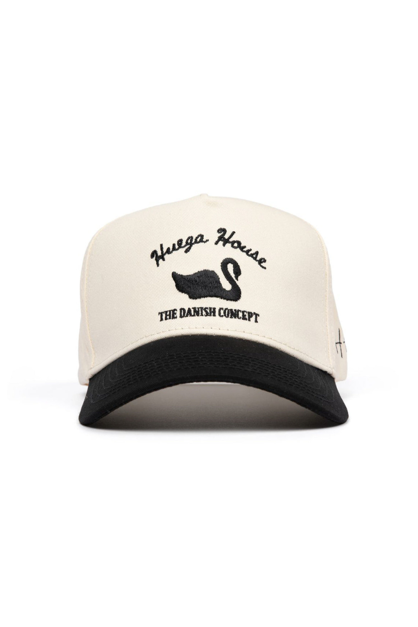 Vintage Swan | Black & Natural Hat