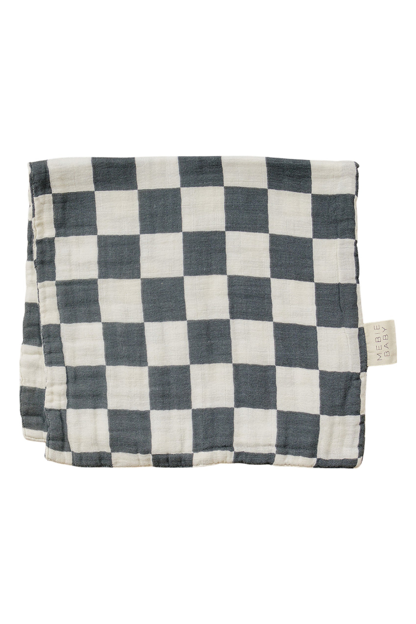 a black and white checkered cloth