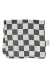 Charcoal Checkered Muslin Burp Cloth