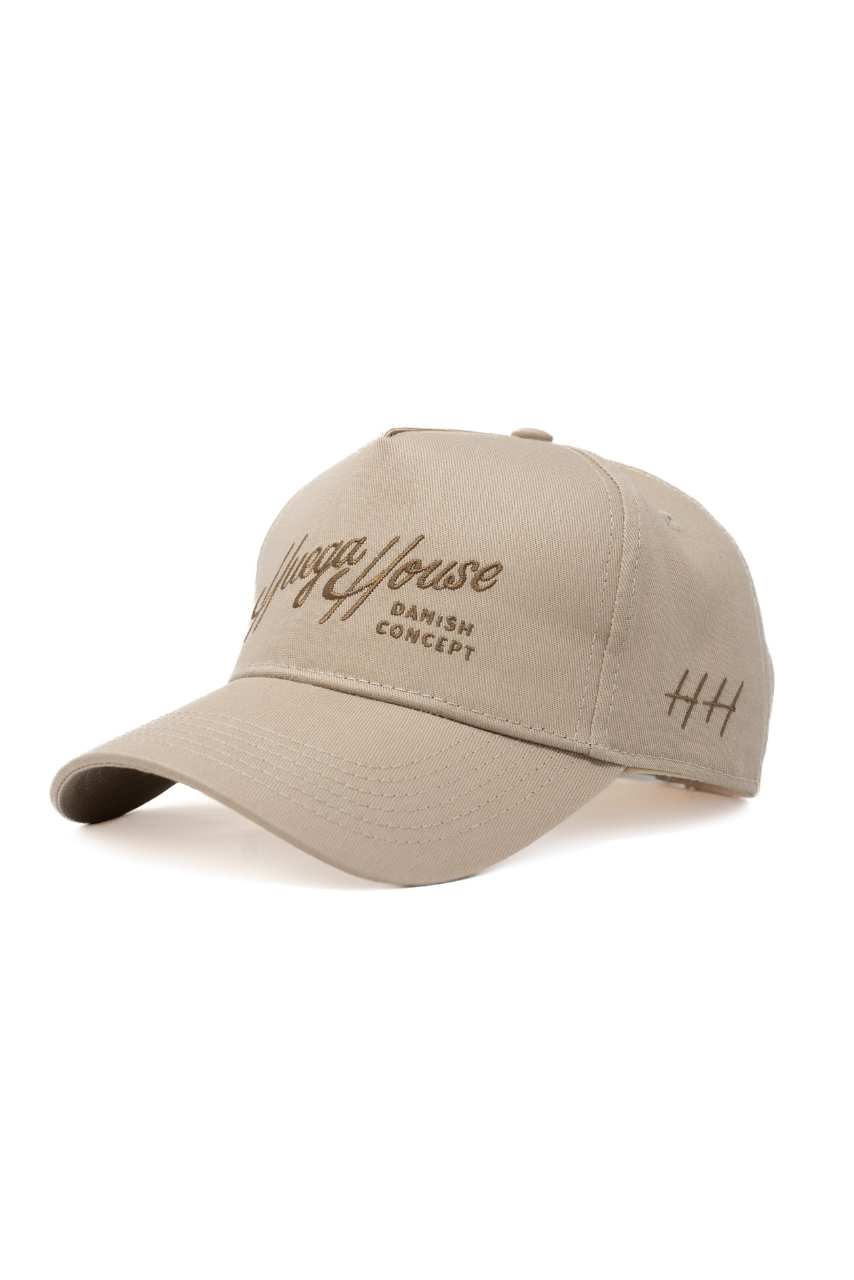 Retro Script | Khaki & Brown Hat