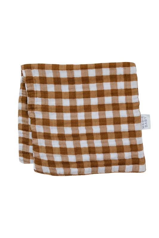 Gingham Muslin Burp Cloth