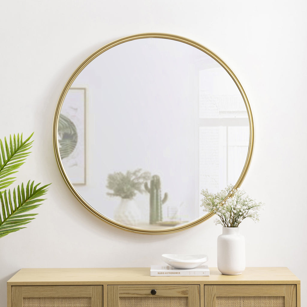 36" Double Ribbed Frame Mirror