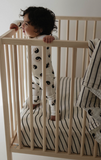 Muslin Crib Sheet | Grey & Black Stripe