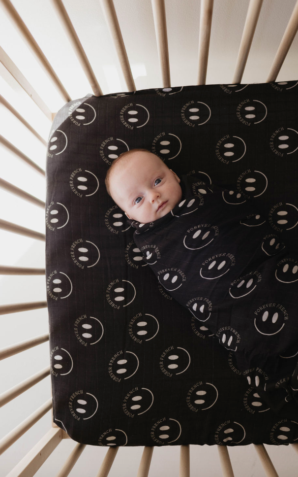 Crib Sheet | FF Smile Charcoal