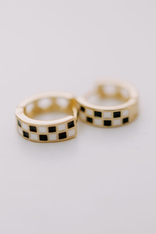 Black & White Checkered Hoops