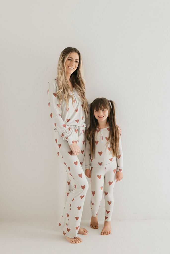 Queen Of Hearts | Paisley’s Hand Drawn Print Two Piece Bamboo Pajamas