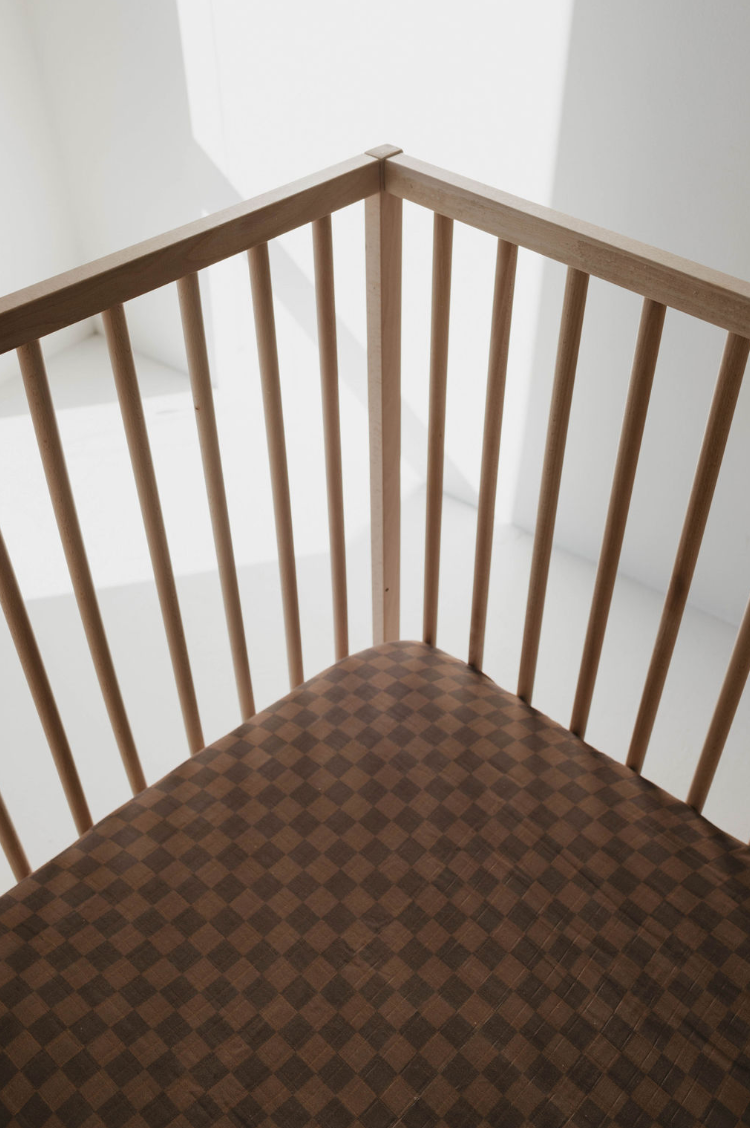 a wooden railing in a room