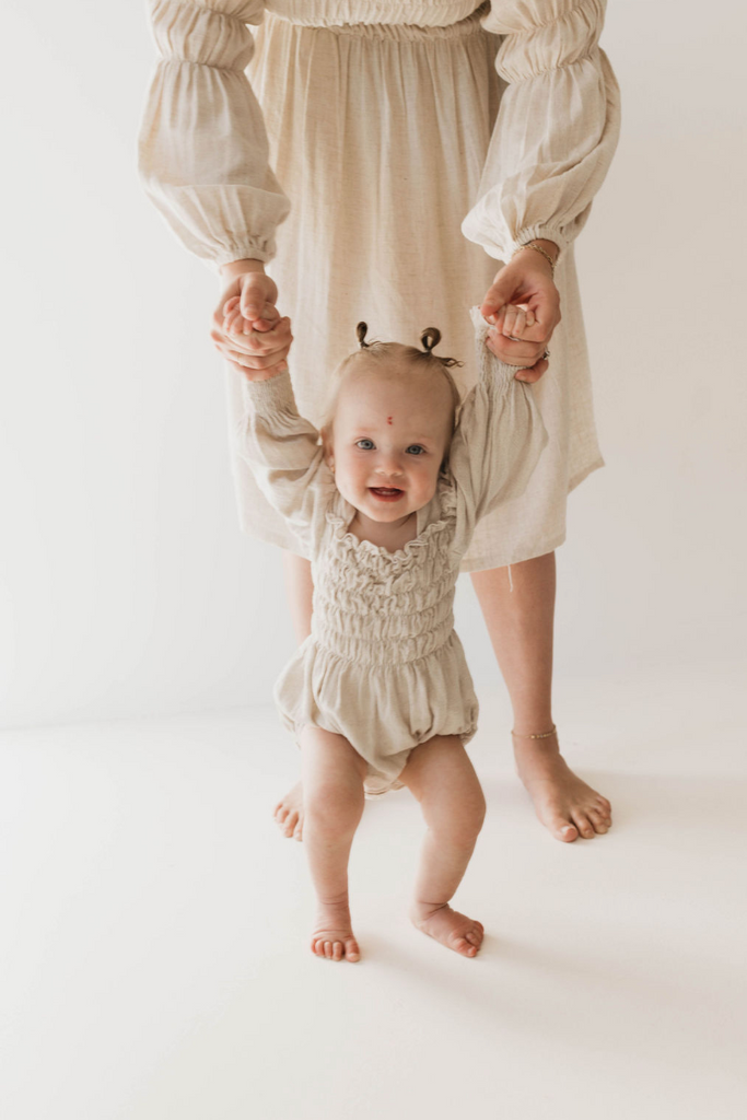 Baby Linen Romper | Flax