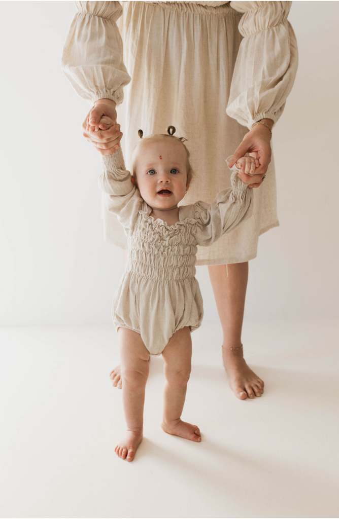 Baby Linen Romper | Flax