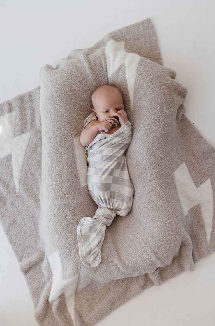 Infant Swaddle | Smile Checkerboard