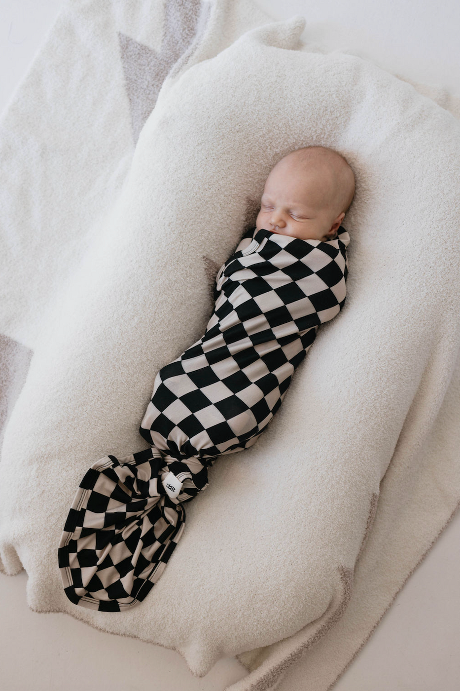Infant Swaddle | Black Checkerboard