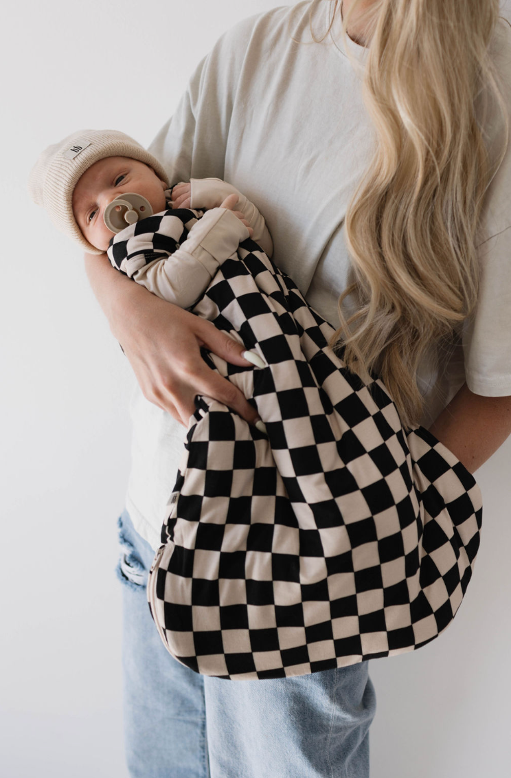 Bamboo Sleep Sack | Black Checkerboard