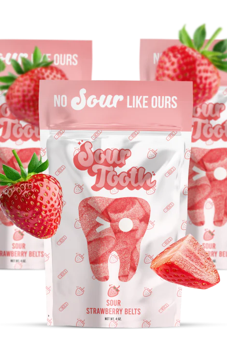 Sour Strawberry Belts