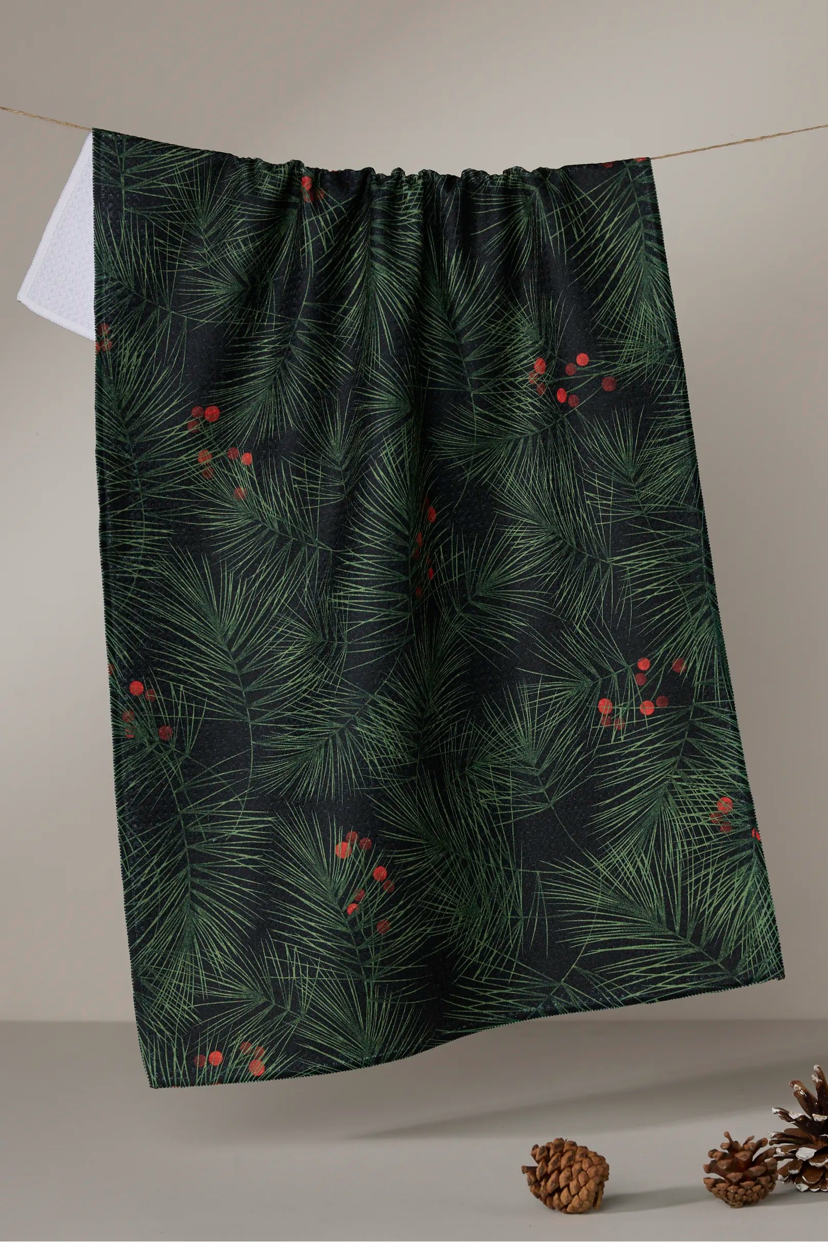 Geometry Evergreen Pine Tea Towel