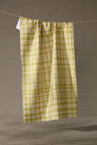 Geometry Orchard Plaid Green Tea Towel