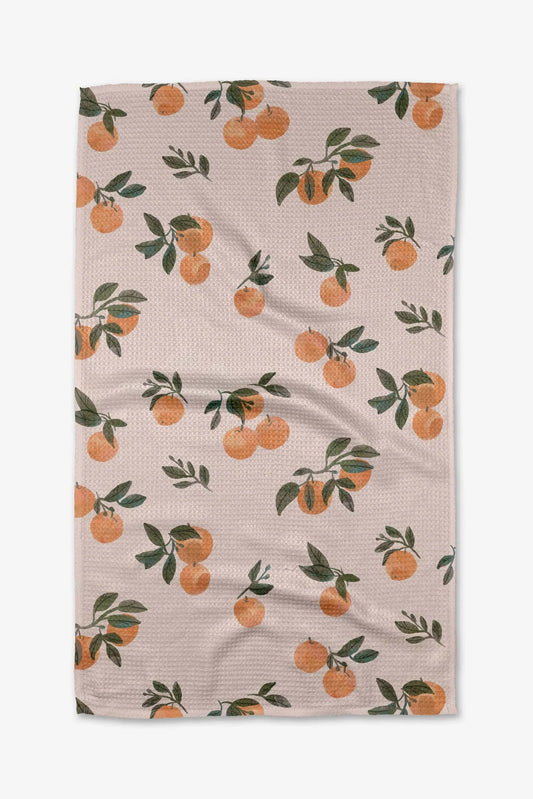 Geometry Pretty in Peach Tea Towel