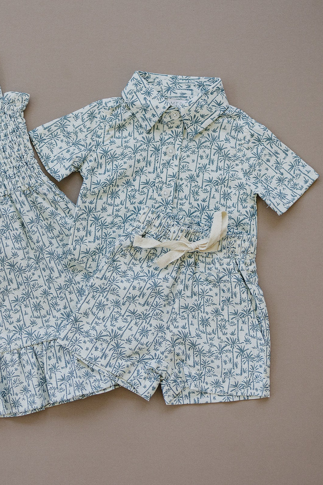 Palm Tree Linen Button Up Shirt