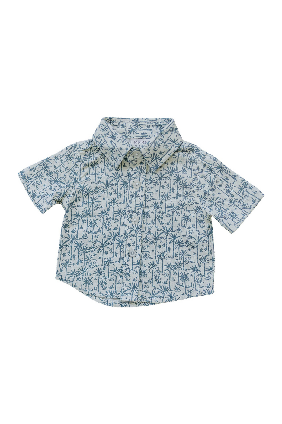 Palm Tree Linen Button Up Shirt