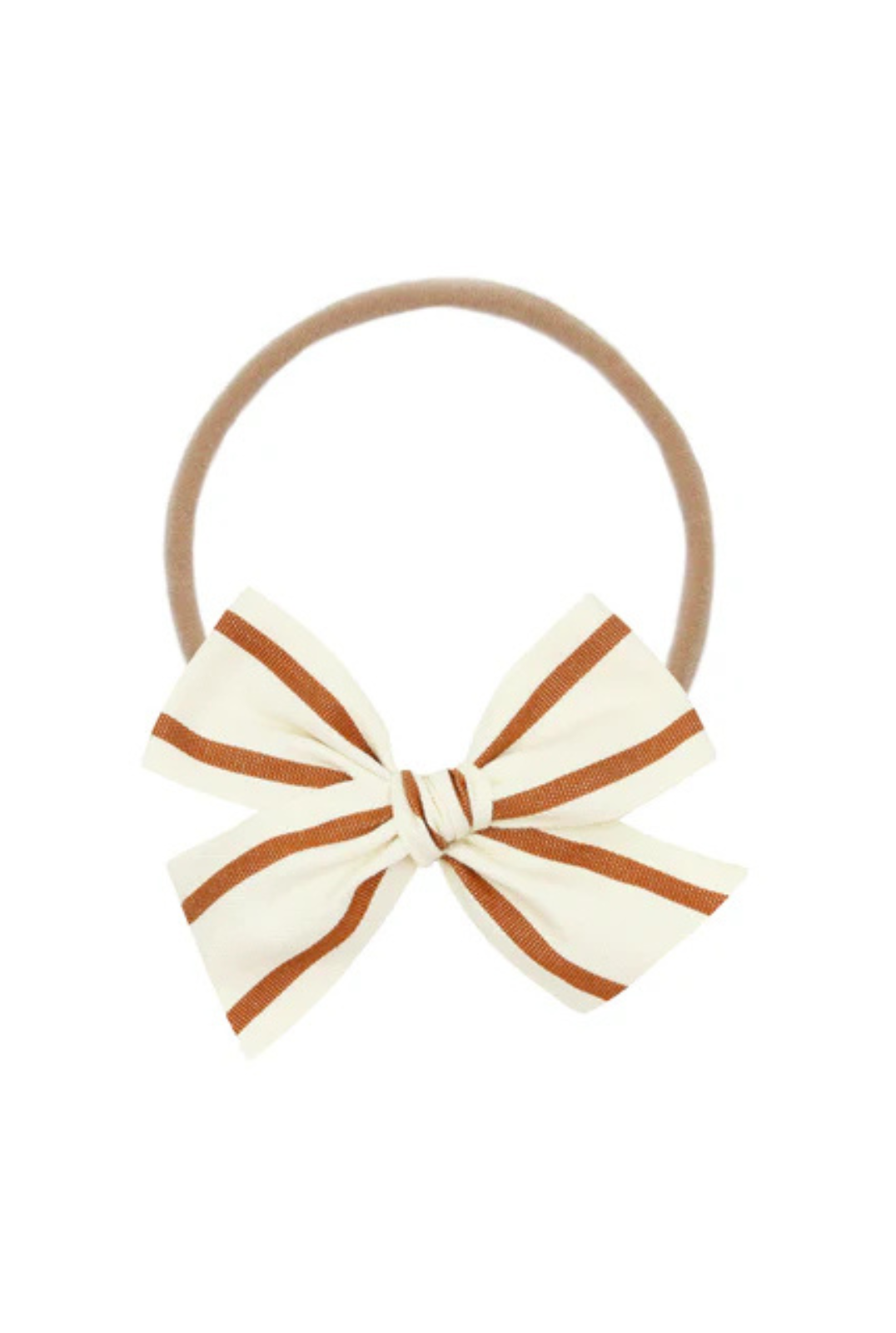 Copper Stripe Ribbon Bow Headband