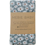 Dark Green Daisy Bamboo Stretch Swaddle