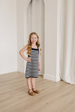 Navy Stripe Knit Tank Dress