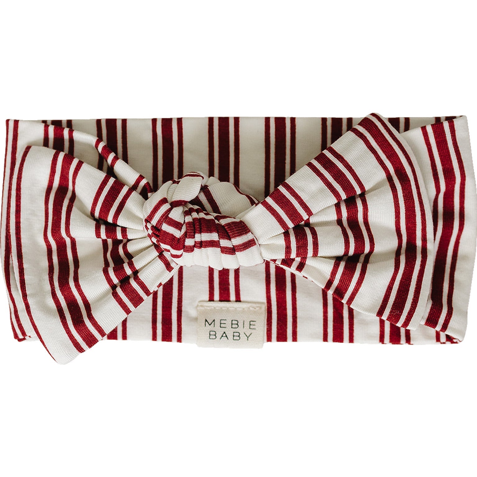 Red Stripe Bamboo Head Wrap