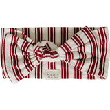Red Stripe Bamboo Head Wrap