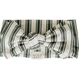 Green Stripe Bamboo Head Wrap