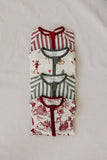 Red Stripe Bamboo Zipper