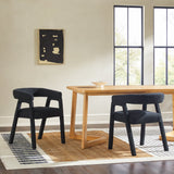 Ezra Modern Boucle Rounded Back Dining Chair (Set of 2)