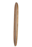 Beige leather belt with stitching details on a white background