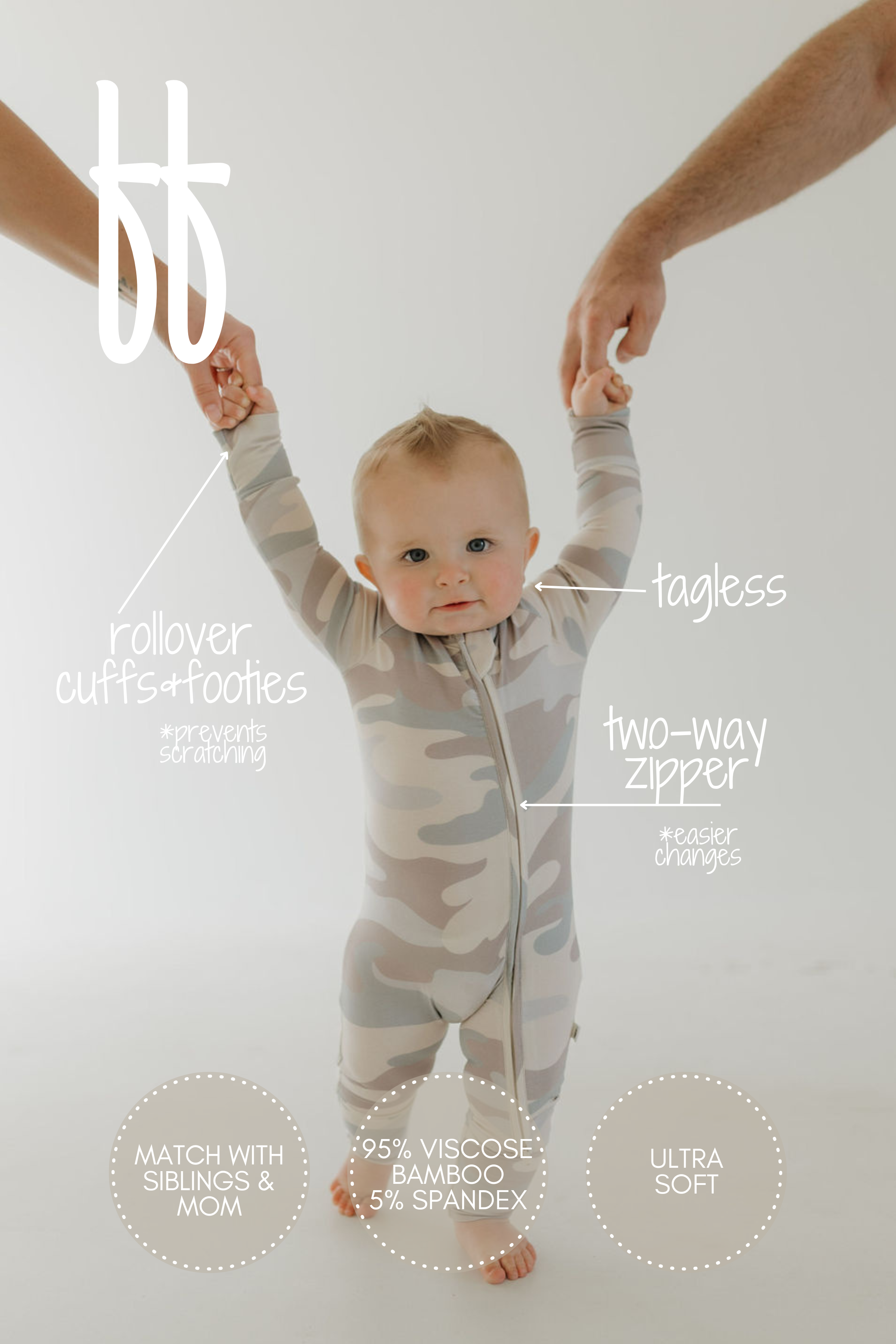 Bamboo Zip Pajamas | Camo