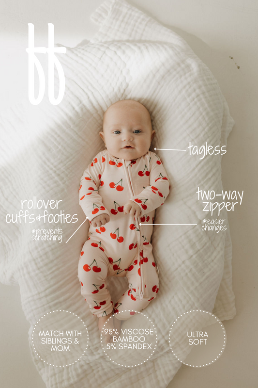 Bamboo Zip Pajamas | Cherry Orchard