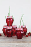 Summer Picnic Strawberry Glasses