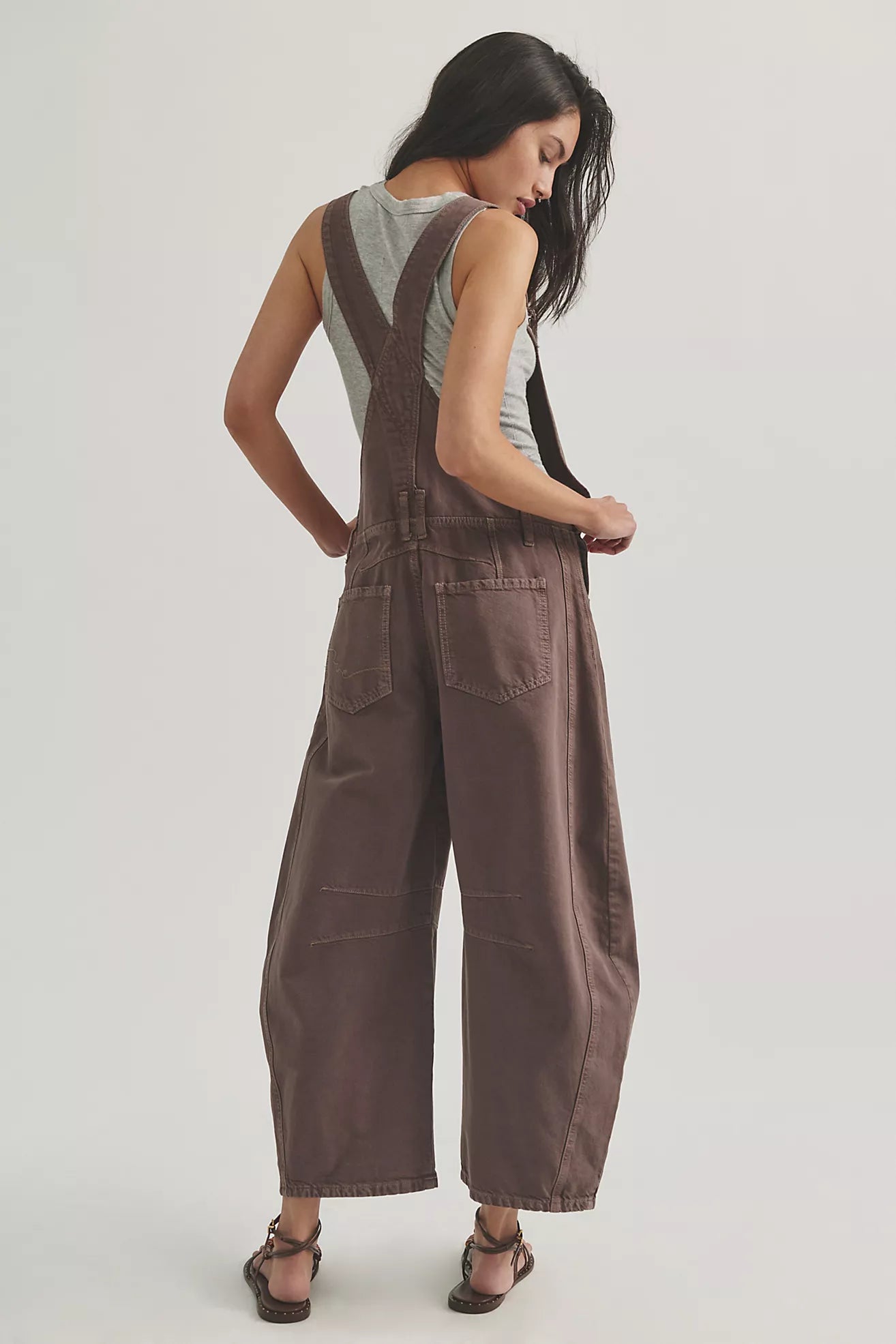 Free People Good Luck Barrel Overalls