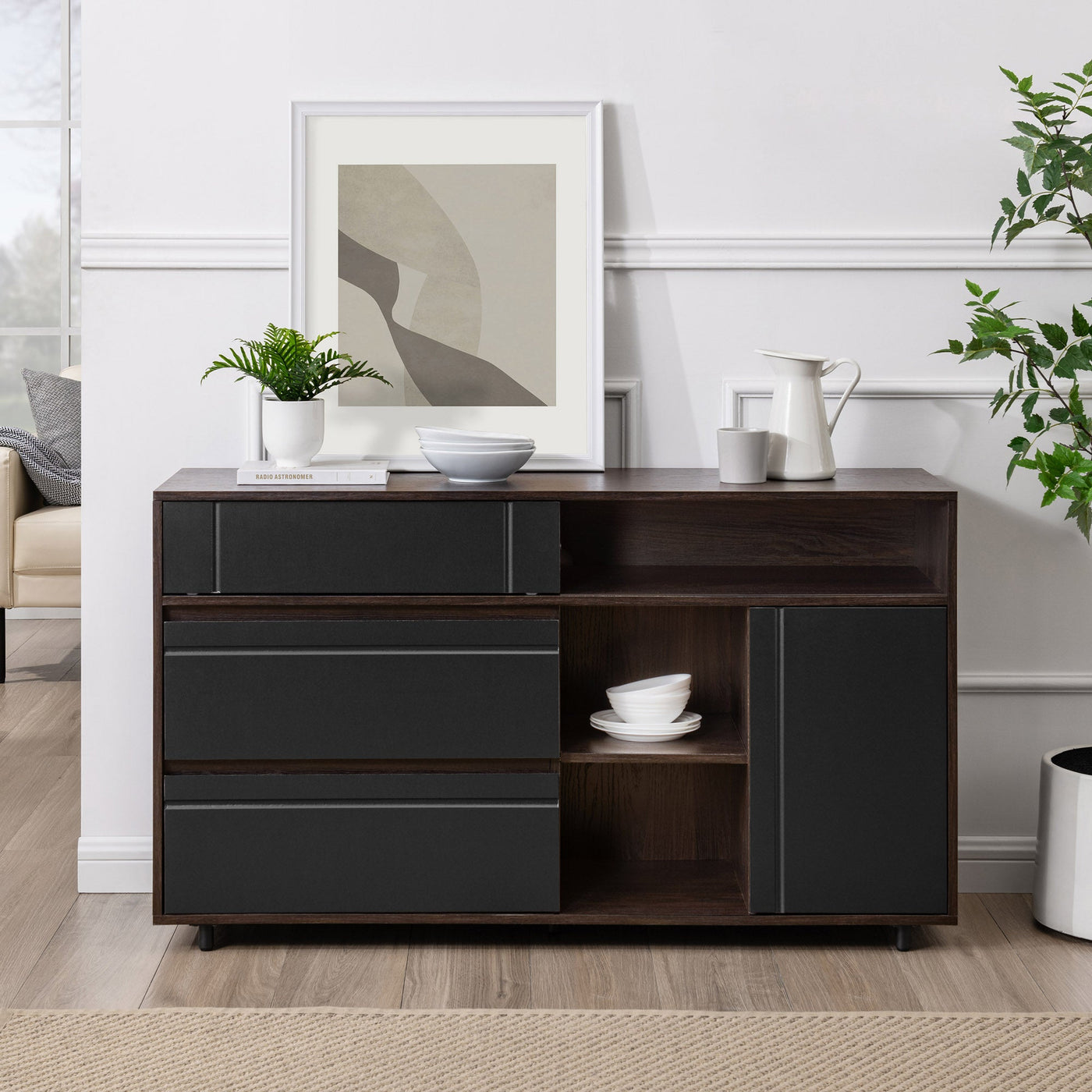 Beckett 52" Contemporary Storage Sideboard