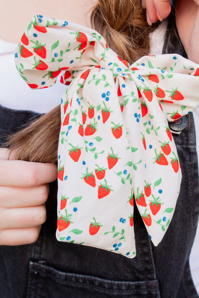 Fruit Stand Long Bow Scrunchie