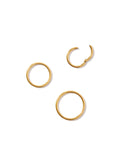Huggie Infinity Hoop Earrings - Ava Gold 12mm