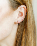 Huggie Infinity Hoop Earrings - Ava Silver 12mm
