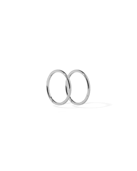 Huggie Infinity Hoop Earrings - Ava Silver 12mm