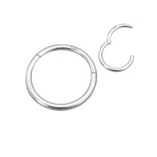 Huggie Infinity Hoop Earrings - Ava Silver 8mm