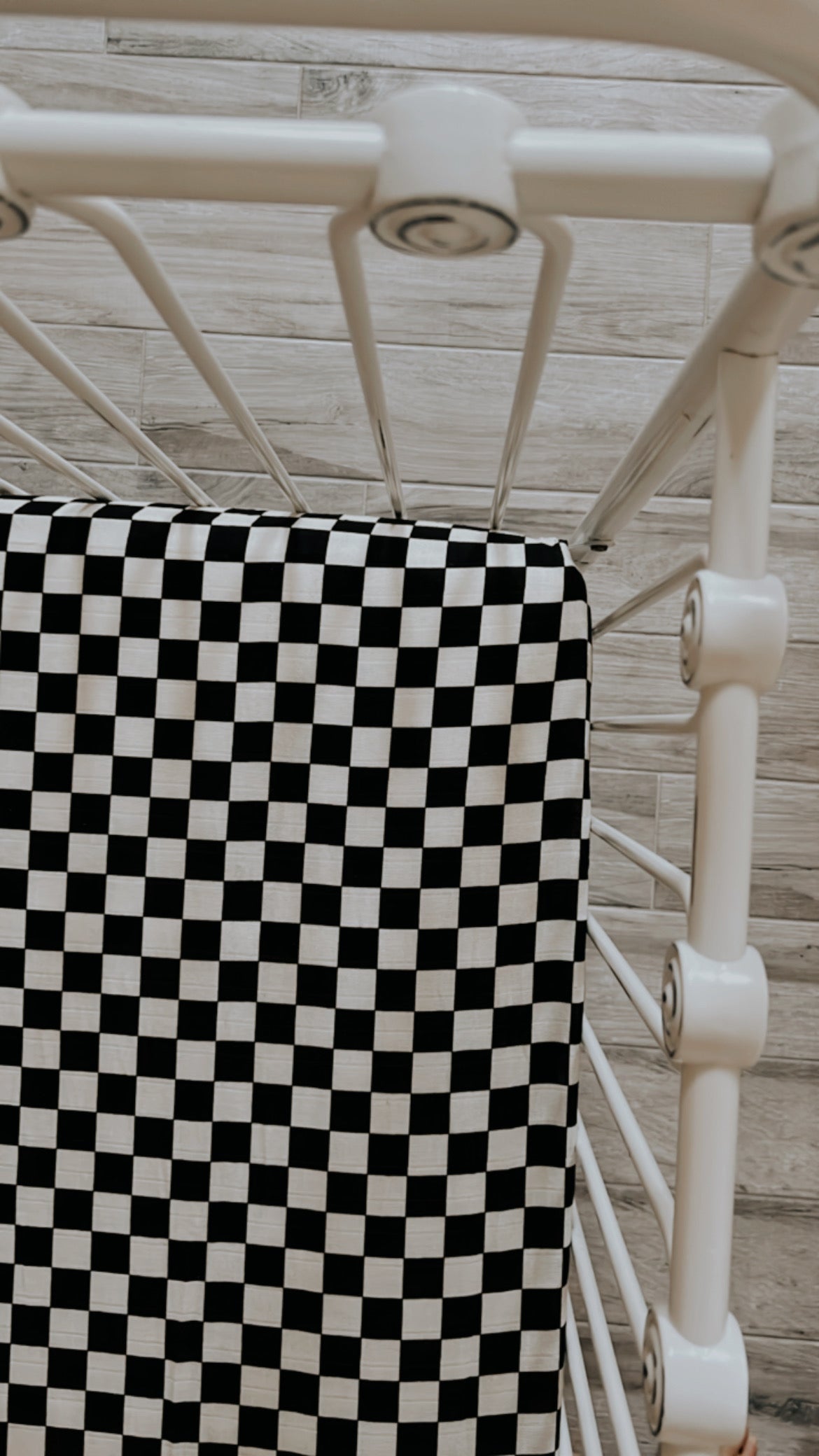 Muslin Crib Sheet | Black Checkered