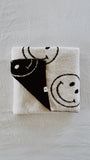 Plush Blanket  | Just Smile Black & Ivory